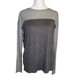 Vince. gray shimmer long sleeve shirt size XS